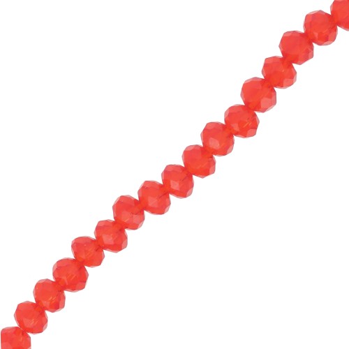 Cuentas facetadas redondas - redondas aplanadas 4x3 mm - Jacinto x40cm