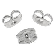 Tuercas - Empujador para pendientes 6x4,5 mm - Acero inoxidable x10|raw }}