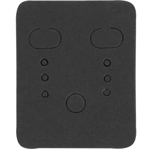 Juego de 25 soportes Joyeros 5x4 cm para Pendientes - Negro