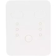 Juego de 25 soportes Joyeros 5x4 cm para Pendientes - Blanco