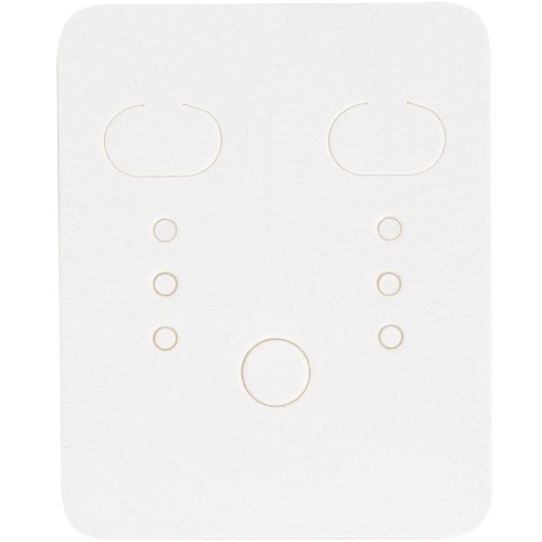 Juego de 25 soportes Joyeros 5x4 cm para Pendientes - Blanco