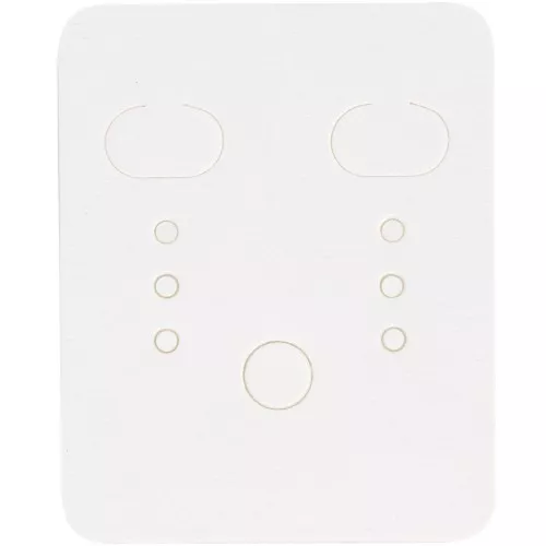 Juego de 25 soportes Joyeros 5x4 cm para Pendientes - Blanco