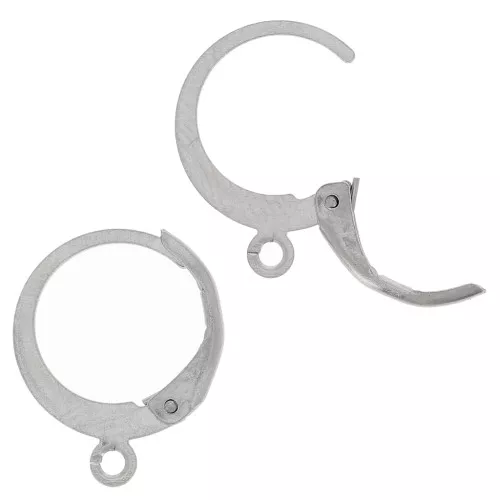 Pendientes de aro criollo redondos 12 mm - anilla abierta - acero inoxidable 304L x20