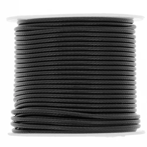 Cordón serpiente poliéster 1,6 mm - Negro x10m