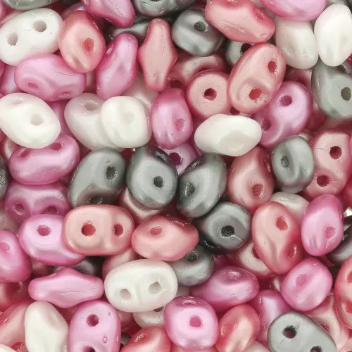 Surtido SuperDuo 2,5x5 mm - Pretty in Pink x10g