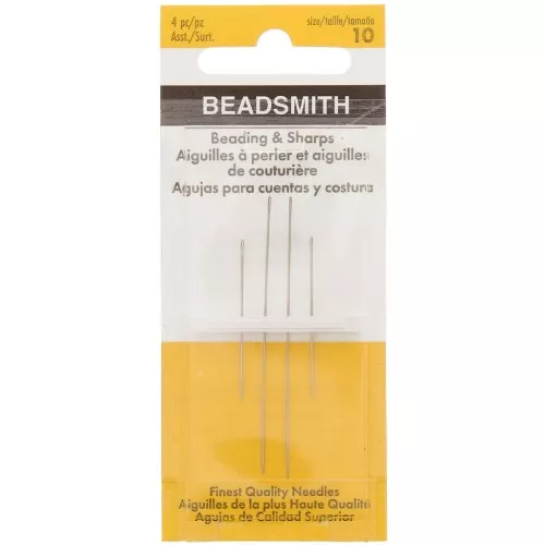Agujas para enfilar n°10 - Beadsmith - 2 largas y 2 cortas x4