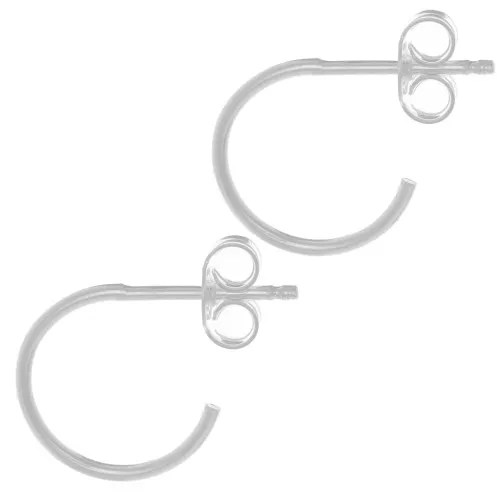 Aros pendientes abiertos 12 mm - Plata 925 x2