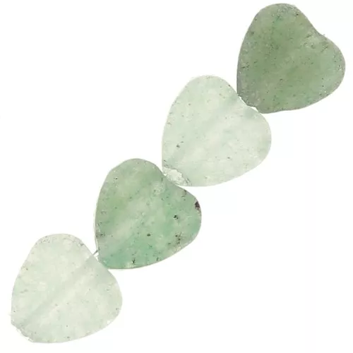 Cuentas corazón 4 mm - Aventurina x4