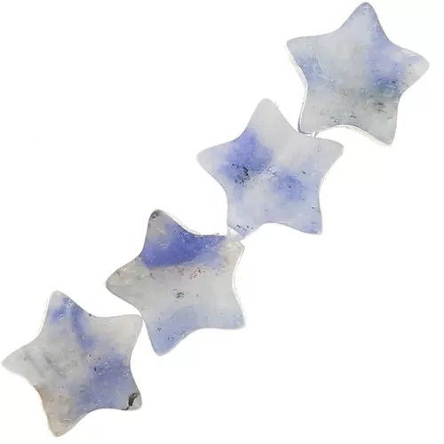 Cuentas de gema Estrella 4 mm - Sodalita x4