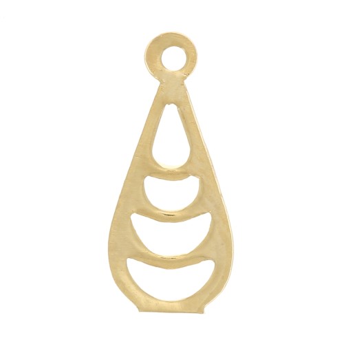 Colgante gota calada 11x5 mm - dorado dorado fino x1