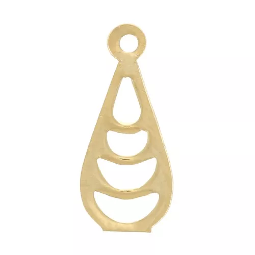 Colgante gota calada 11x5 mm - dorado dorado fino x1