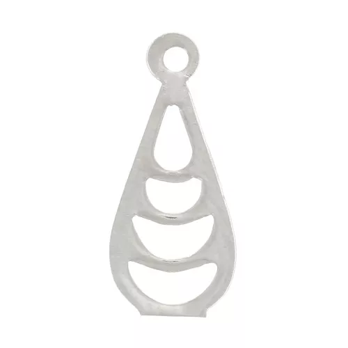 Colgante calado 11x5 mm - Plateado fino x1