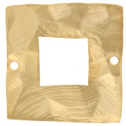Entrepieza cuadrada irregular martillada 21 mm - Dorado fino x1|raw }}