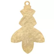 Colgante diseño martillado 30x19 mm - Dorado x1