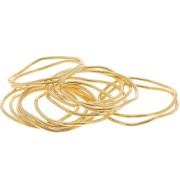 Anillo redondo irregular cerrado 26 mm - Dorado x1