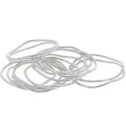 Anillo redondo irregular cerrado 26 mm - Plateado fino x1