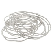 Anillo redondo irregular cerrado 37 mm - Plateado x1