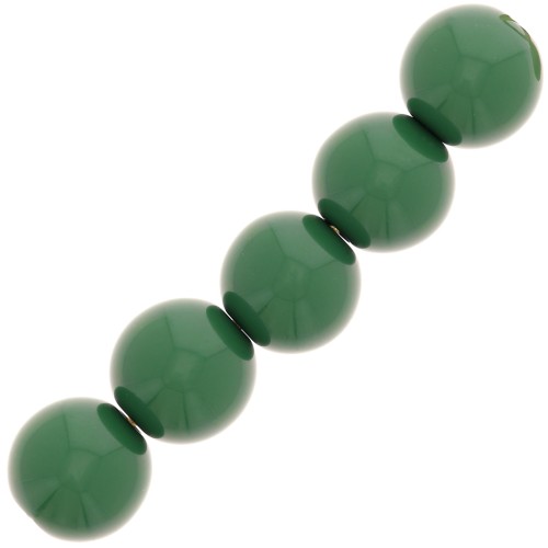 Perlas de resina opaca 4 mm - Verde abeto x15