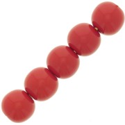 Perlas de resina opaca 6 mm - Rojo x10|raw }}