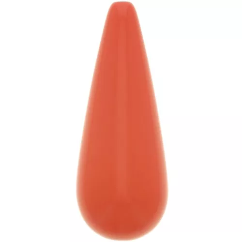 Cuenta de resina pera 40x16 mm - Rojo coral x1