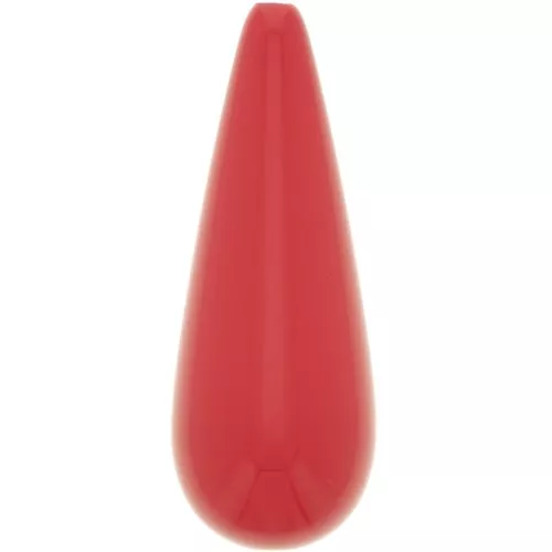Cuenta de resina pera 40x16 mm - Rojo claro x1