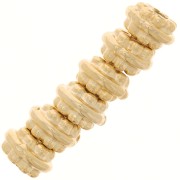 Redondeles motivo flor 6 mm - Dorado x10