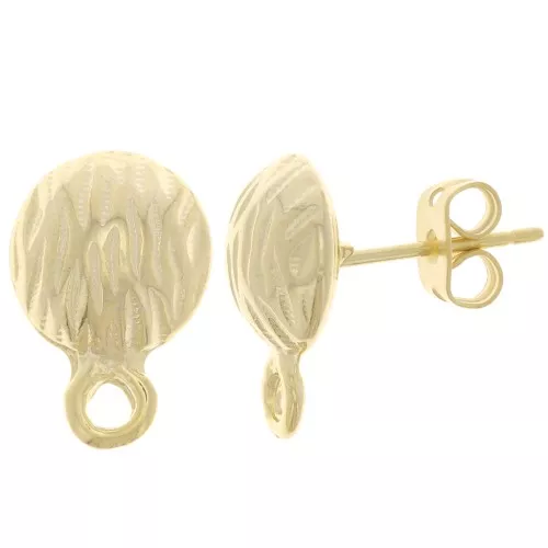 Pendientes 10 mm cerrado - Dorado x2