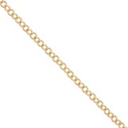 Cadena de aluminio 6 mm malla Jaseron - eslabones abiertos - Oro x50cm|raw }}