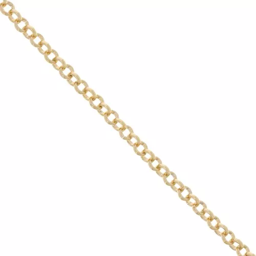 Cadena de aluminio Jaseron 4,9 mm - eslabones abiertos - Dorado x50cm