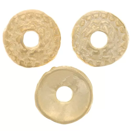 Copas Redondas Texturizadas 7 mm - Doradas x10