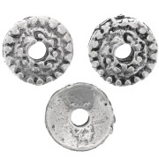 Copas redondas texturizadas 7 mm - Plata envejecida x10|raw }}