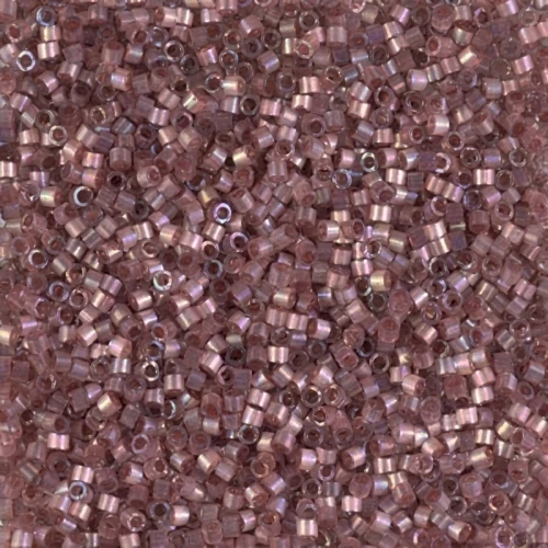 Miyuki Delica 11/0 DB1878 - Silk Inside Dyed Rose Topaz AB x8g