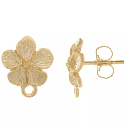 Ganchos pendientes 12x10 mm - con anilla cerrada - Dorado oro fino x20