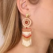 Ganchos pendientes 12x10 mm - con anilla cerrada - Dorado oro fino x20