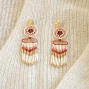 Ganchos pendientes 12x10 mm - con anilla cerrada - Dorado oro fino x20