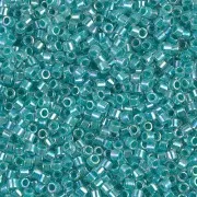 Miyuki Delica 10/0 DBM0079 - Turquoise Green Lined Crystal AB x8g