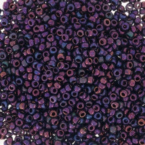 Rocalla Miyuki 15/0 0469 - Metallic Bronze Eggplant Iris x8g
