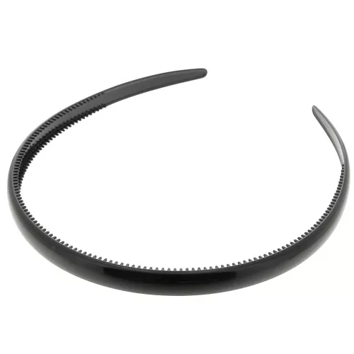 Diadema personalizable de plástico blando 9,5 mm - Negro x1