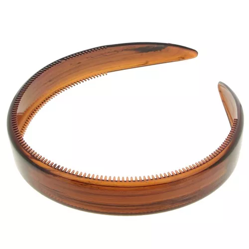 Diadema personalizable de plástico blando 20 mm - Ámbar jaspeado x1