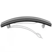 Pinza acrílica 93x29 mm - Negra x1