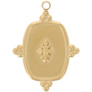 Colgante rectángulo 23x17 mm - Acero inoxidable Dorado 304 x1