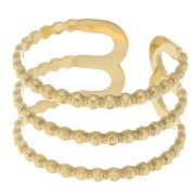 Anilla ajustable de 3 filas para tejer cuentas - S.52 a S.60 - Acero inoxidable 304 Dorado|raw }}