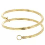 Anillo 2 anillas abiertas - Talla 57 - Acero inoxidable 304L Oro x1