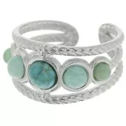 Anillo ajustable con efecto trenzado para cabujón de 5 mm, 4 mm y 3 mm - Acero inoxidable 316L x1