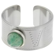 Anillo ancho para cabujón de 6 mm - Love - Talla 56 - Acero inoxidable 316L x1