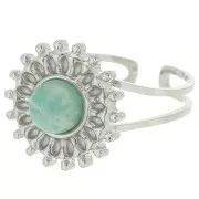 Anillo de sol ajustable para cabujón de 6 mm - T.52 a T.60 - Acero inoxidable 304