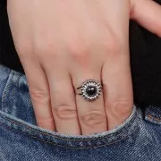 Anillo de sol ajustable para cabujón de 6 mm - T.52 a T.60 - Acero inoxidable 304