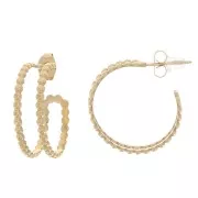 Aros de alambre doble para tejer 23mm - Acero inoxidable dorado 316L x2