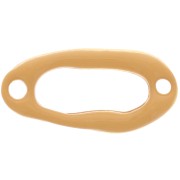 Entrepieza ovalado irregular calado 24x12mm y resina epoxi oro fino - Ocre