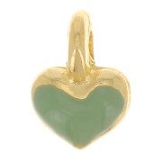 Mini corazón 7x5 mm en resina epoxi - Dorado oro fino - Menta x1|raw }}